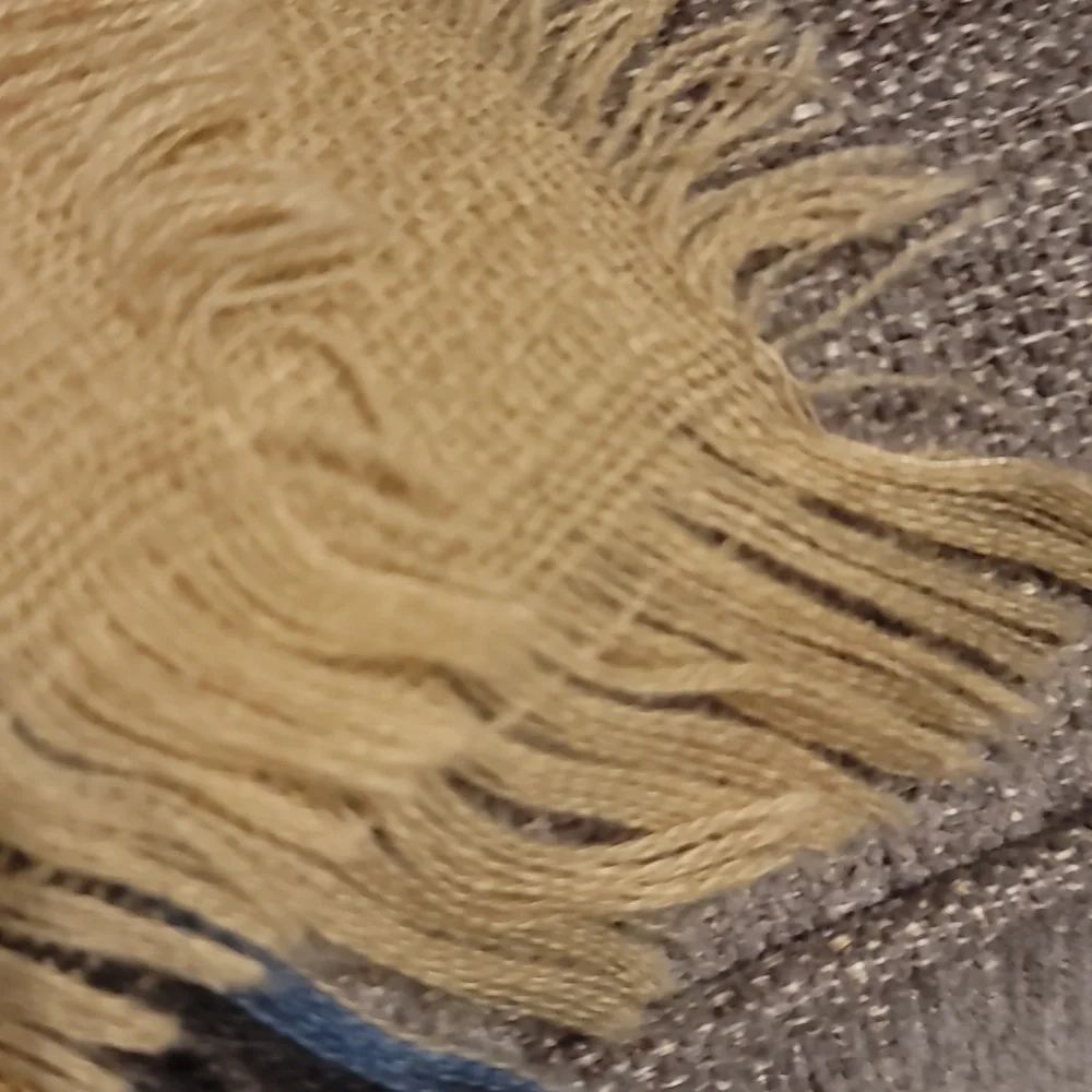 Plaid Fringe Scarf Shawl Wrap - Picture 2 of 3